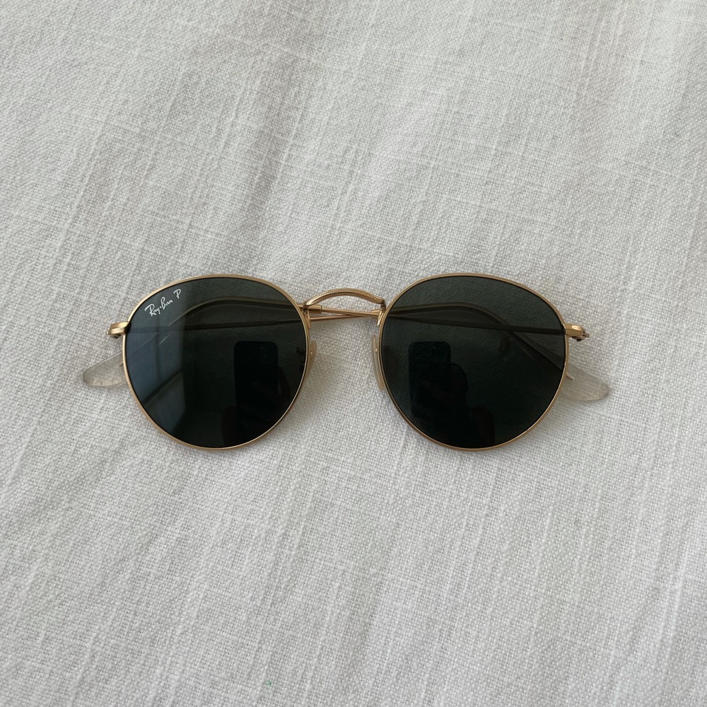 Ray Ban Round Metal Polarized Sunglasses